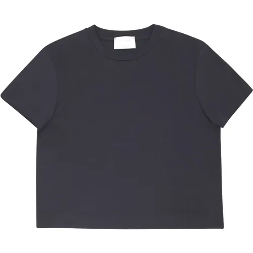 Cotton Crop T-shirt Round Neck Short Sleeve , female, Sizes: L, XS, S, M - Daniele Fiesoli - Modalova