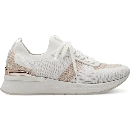 Weiße Roségold Sneakers Damen Erwachsene , Damen, Größe: 41 EU - tamaris - Modalova