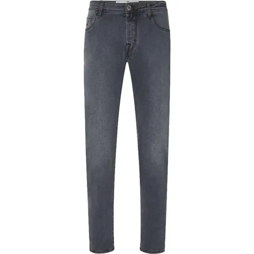 Stonewashed Stretch Jeans mit Whiskers , Herren, Größe: W33 L34 - Jacob Cohën - Modalova