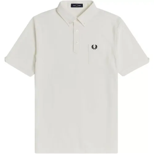 Polo-Shirt mit Button-Down-Kragen , Herren, Größe: L - Fred Perry - Modalova