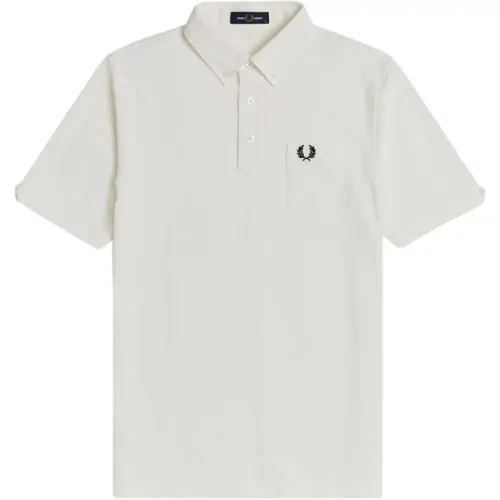 Polo-Shirt mit Button-Down-Kragen , Herren, Größe: S - Fred Perry - Modalova