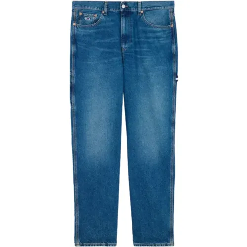 Denim Jeans with Zip Fly and Embroidered Logo , male, Sizes: W32 - Tommy Hilfiger - Modalova