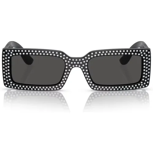 Geometric Rectangular Sunglasses in Acetate - Dolce & Gabbana - Modalova
