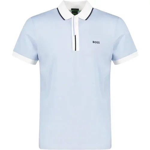 Logo-embroidered Piqué Polo Shirt , male, Sizes: S, M - Hugo Boss - Modalova