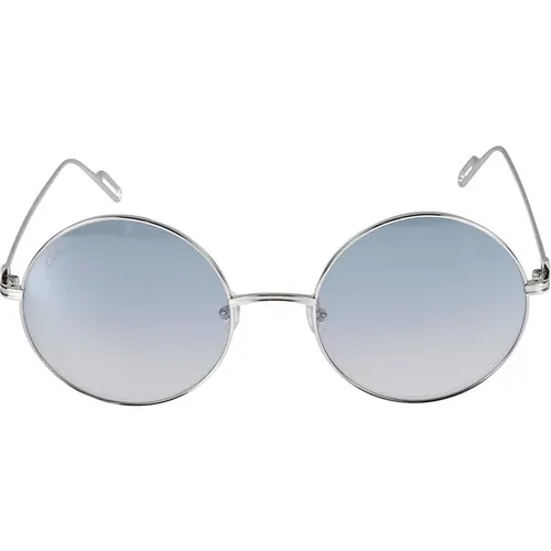 Stunning Silver Metal Frame Sunglasses , unisex, Sizes: 56 MM - Cartier - Modalova