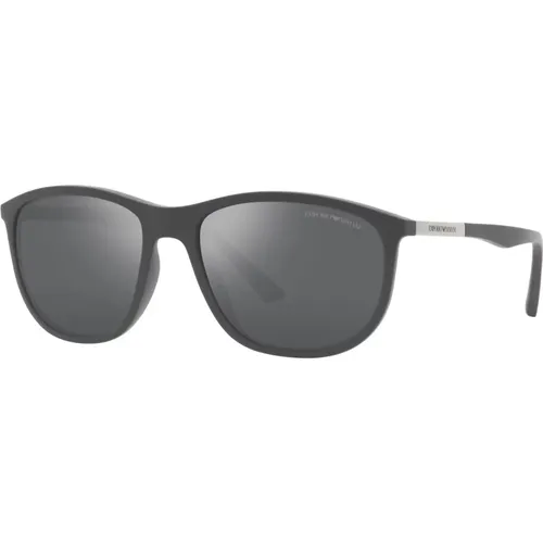 Matte Grey/Grey Sonnenbrille EA 4201 , Herren, Größe: 58 MM - Emporio Armani - Modalova