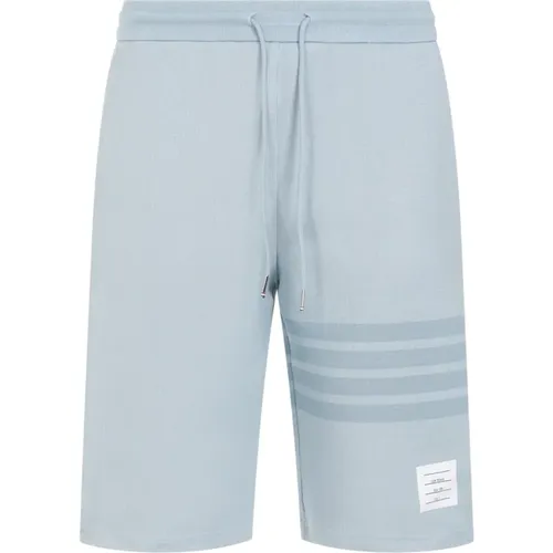 Blaue Denim Sweat Shorts , Herren, Größe: M - Thom Browne - Modalova