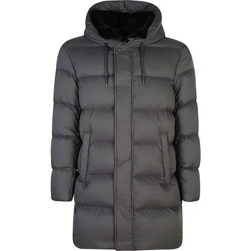 Stylish Grey Jackets & Coats Aw24 , male, Sizes: L, XL - Herno - Modalova