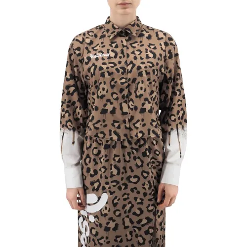 Leopard Crop Top , Damen, Größe: S - Disclaimer - Modalova