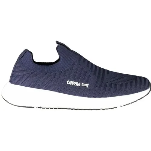 Blaue Polyester Sneaker mit Gummizug , Herren, Größe: 42 EU - Carrera - Modalova
