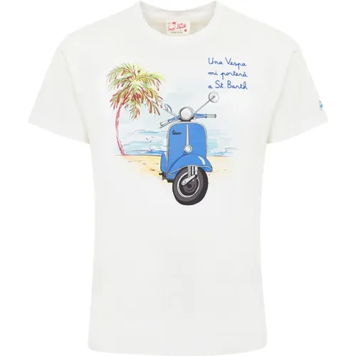 Men's Cotton T-shirt Print , male, Sizes: L - MC2 Saint Barth - Modalova