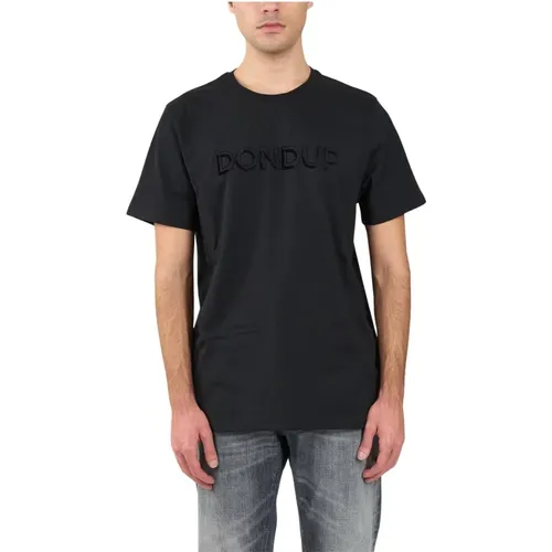 Jersey T-Shirt mit flockigem Logo - Dondup - Modalova