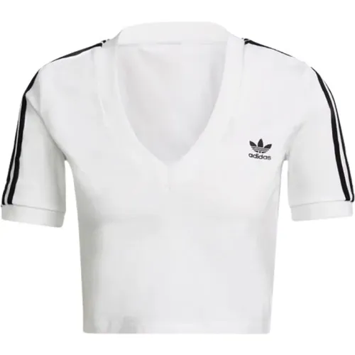 Damen V-Ausschnitt T-Shirt , Damen, Größe: 2XL - Adidas - Modalova