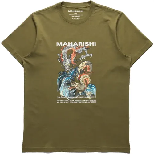 Double Dragons Tee , male, Sizes: M, S, XL - Maharishi - Modalova