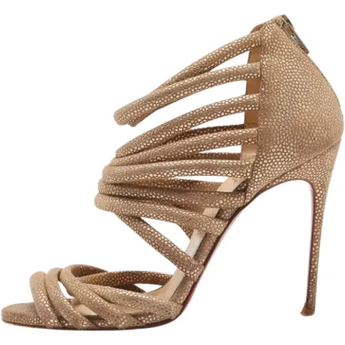 Pre-owned Suede sandals , female, Sizes: 5 UK - Christian Louboutin Pre-owned - Modalova