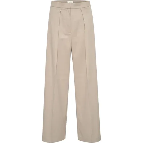 Sophisticated Flint Gray Melange Pants , female, Sizes: S, L, M, XS - Soaked in Luxury - Modalova