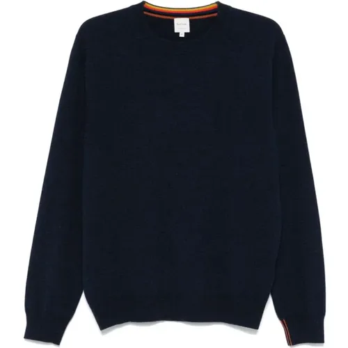 Marineblauer Kaschmir-Strickpullover - Paul Smith - Modalova