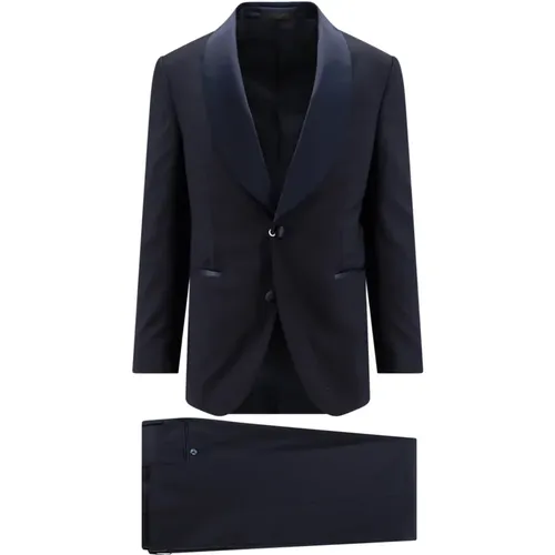 Satin Lapel Suit , male, Sizes: 2XL, M, S, XL, L - Corneliani - Modalova