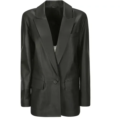 Leather Blazer Jacket , female, Sizes: XS - 1972 Desa - Modalova