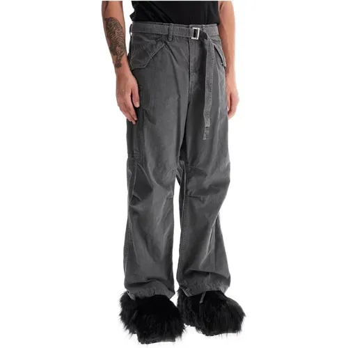 Ripstop Cargo Pants with Flap Pockets , male, Sizes: L - Sacai - Modalova