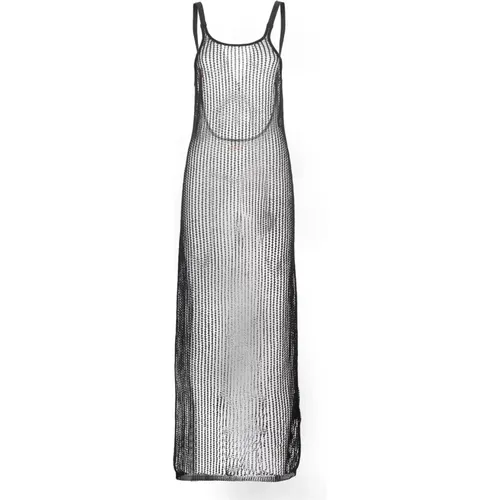 Cotton Dress with Net Embroidery , female, Sizes: S - Heron Preston - Modalova