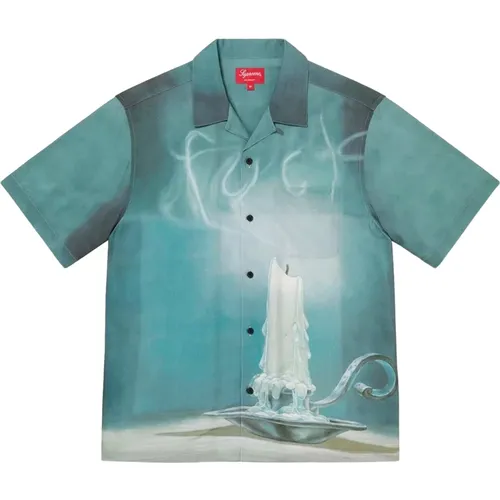 Limited Edition Rayon Short Sleeve Shirt , male, Sizes: XL, M - Supreme - Modalova