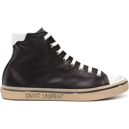 Lace-Up Sneakers with Signature Detail , male, Sizes: 10 1/2 UK, 9 1/2 UK, 7 UK, 10 UK, 11 UK, 9 UK, 5 UK, 7 1/2 UK - Saint Laurent - Modalova