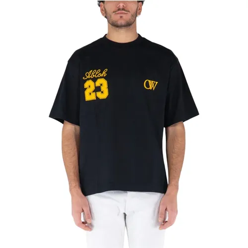 Skate OW 23 T-Shirt , Herren, Größe: S - Off White - Modalova