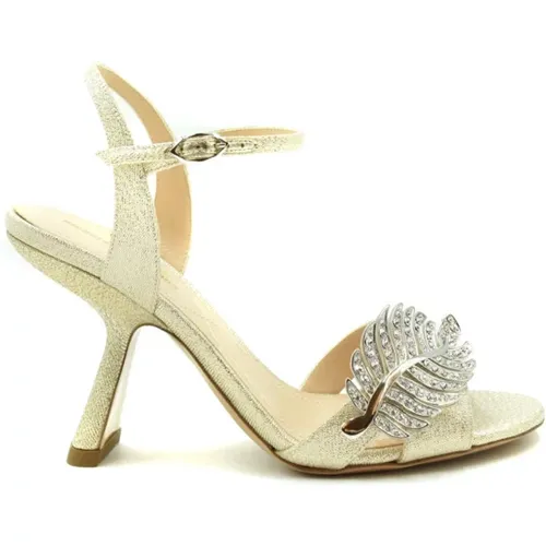 Elegant Gold Leather Sandals , female, Sizes: 4 UK, 3 UK, 5 UK - Nicholas Kirkwood - Modalova