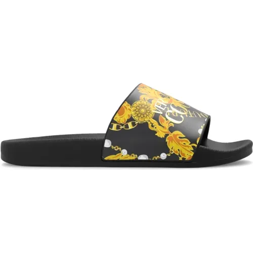 Rubber slides , female, Sizes: 8 UK, 6 UK, 9 UK, 10 UK, 11 UK, 7 UK - Versace Jeans Couture - Modalova