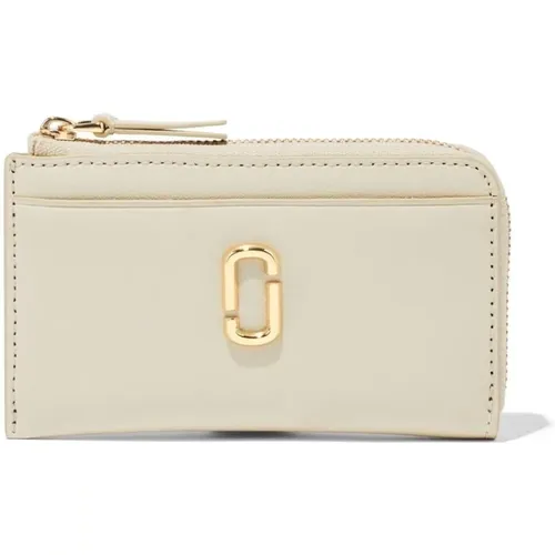 Natürliche Reißverschluss-Top-Brieftasche , Damen, Größe: ONE Size - Marc Jacobs - Modalova