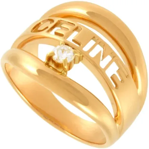 Pre-owned Gold rings , female, Sizes: ONE SIZE - Celine Vintage - Modalova