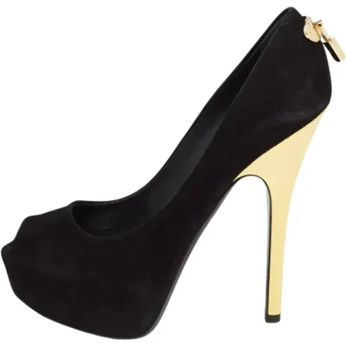 Pre-owned Suede heels , female, Sizes: 3 1/2 UK - Louis Vuitton Vintage - Modalova