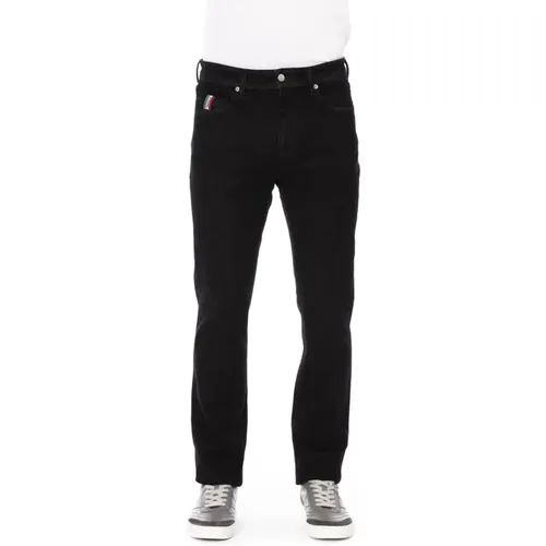 Herren Regular Jeans mit Logo-Knopf , Herren, Größe: W36 - Baldinini - Modalova