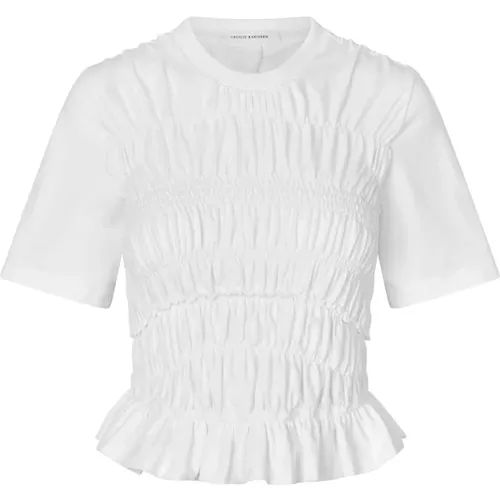 Weiße Top mit Einzigartigem Design , Damen, Größe: M - Cecilie Bahnsen - Modalova