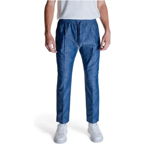 Blaue Baumwollhose mit Schnürung , Herren, Größe: 2XL - Antony Morato - Modalova