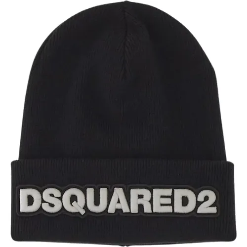 Wool Logo Hat , male, Sizes: ONE SIZE - Dsquared2 - Modalova