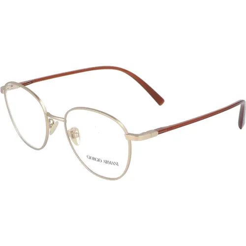 Runde Metallrahmen Brille , unisex, Größe: 52 MM - Armani - Modalova