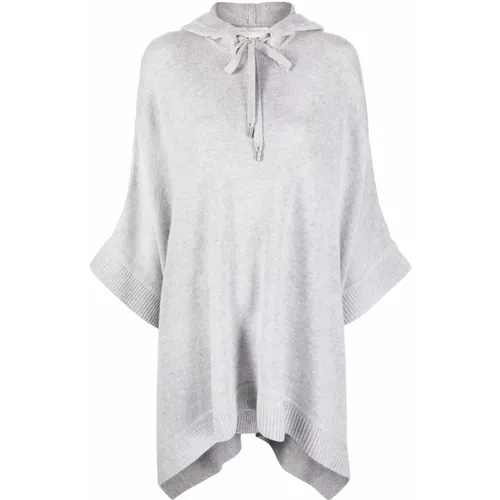 Hooked poncho , female, Sizes: S/M, L/XL - Michael Kors - Modalova