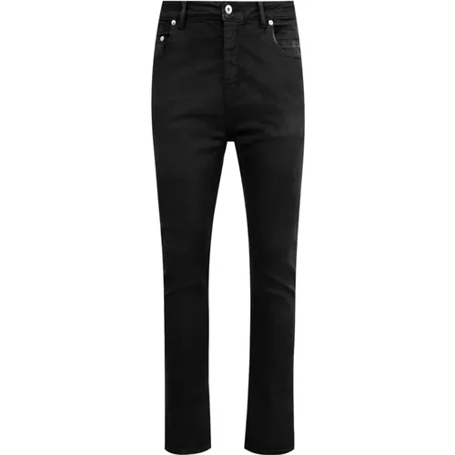 Schwarze Coated Skinny Detroit Jeans , Herren, Größe: W38 - Rick Owens - Modalova