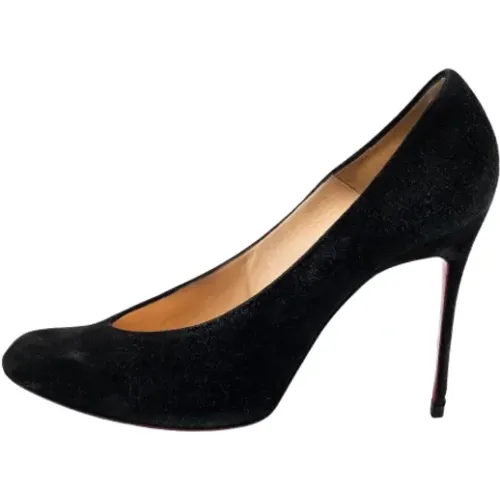 Pre-owned Suede heels , female, Sizes: 6 1/2 UK - Christian Louboutin Pre-owned - Modalova