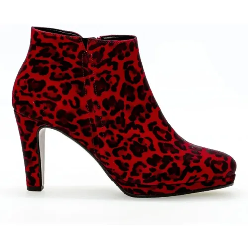Rote Nubuk Moderne Stiefel , Damen, Größe: 40 1/2 EU - Gabor - Modalova