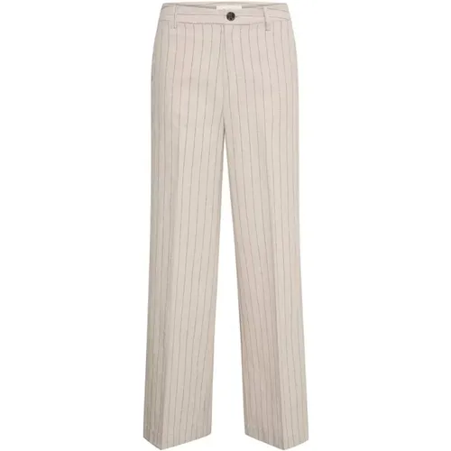 NinnesPW Stripe Linen Trousers , female, Sizes: XL - Part Two - Modalova