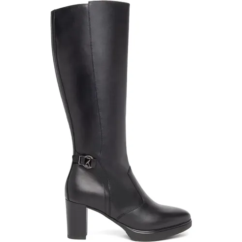 Italian Boots with Metal Details , female, Sizes: 3 UK - Nerogiardini - Modalova