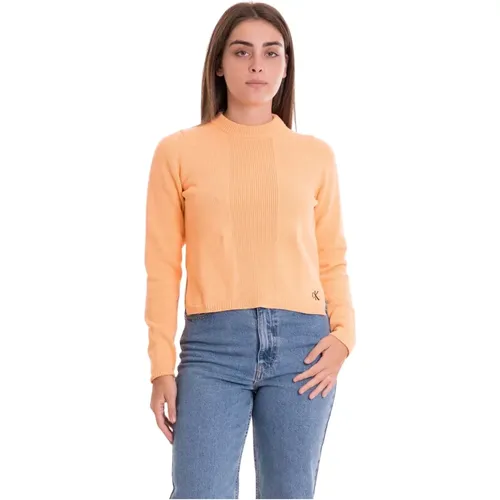 Lässiger Strickpullover , Damen, Größe: M - Calvin Klein Jeans - Modalova