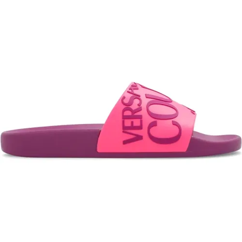 Rubber slides , female, Sizes: 4 UK, 3 UK, 7 UK, 5 UK, 2 UK, 6 UK - Versace Jeans Couture - Modalova