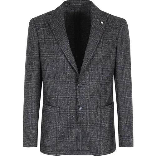 Checkered Wool Jacket , male, Sizes: 2XL, M, L, XL - L.b.m. 1911 - Modalova