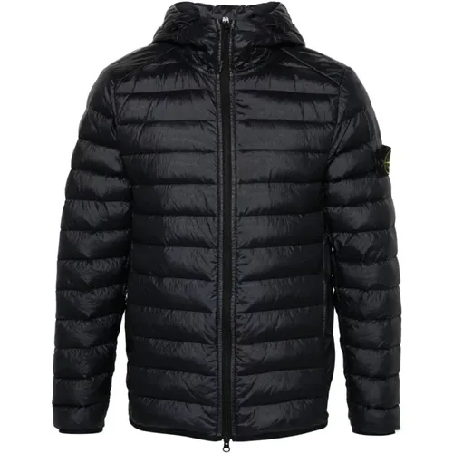 Quilted Padded Jacket with Drawstring Hood , male, Sizes: S, XL, L, 2XL, M - Stone Island - Modalova