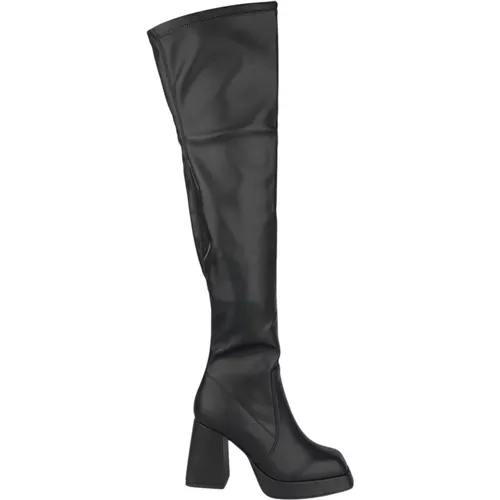 Leather Square Toe Ankle Boots , female, Sizes: 8 UK, 5 UK, 6 UK, 4 UK, 7 UK - Alma en Pena - Modalova