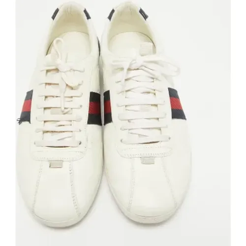 Pre-owned Leather sneakers , female, Sizes: 6 UK - Gucci Vintage - Modalova